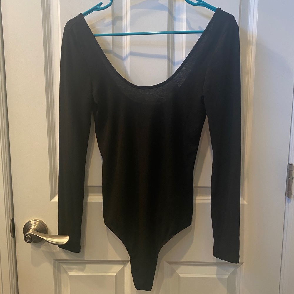 Vestique Under the Weather Black Long Sleeve Bodysuit